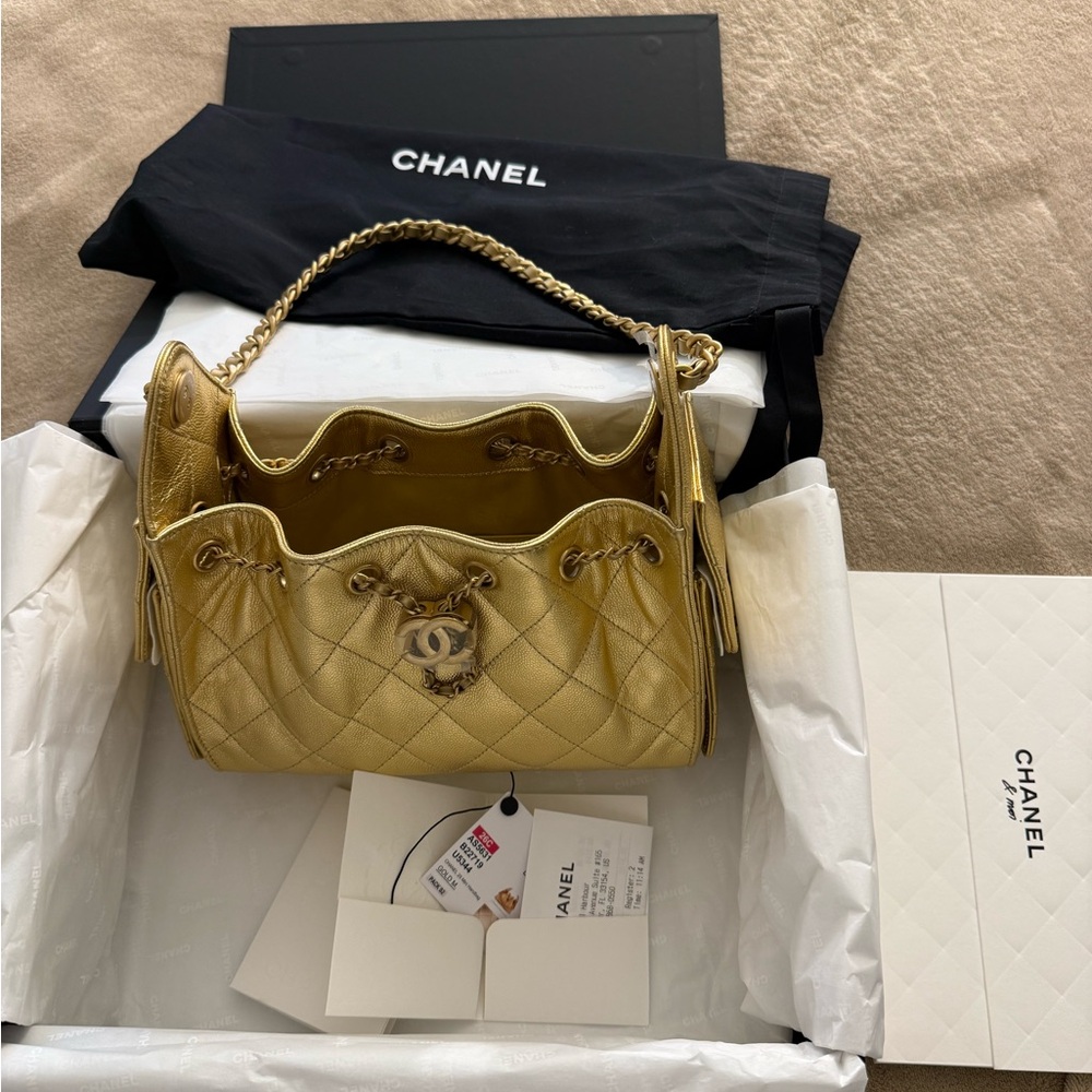 Chanel Mini 25 metallic Gold